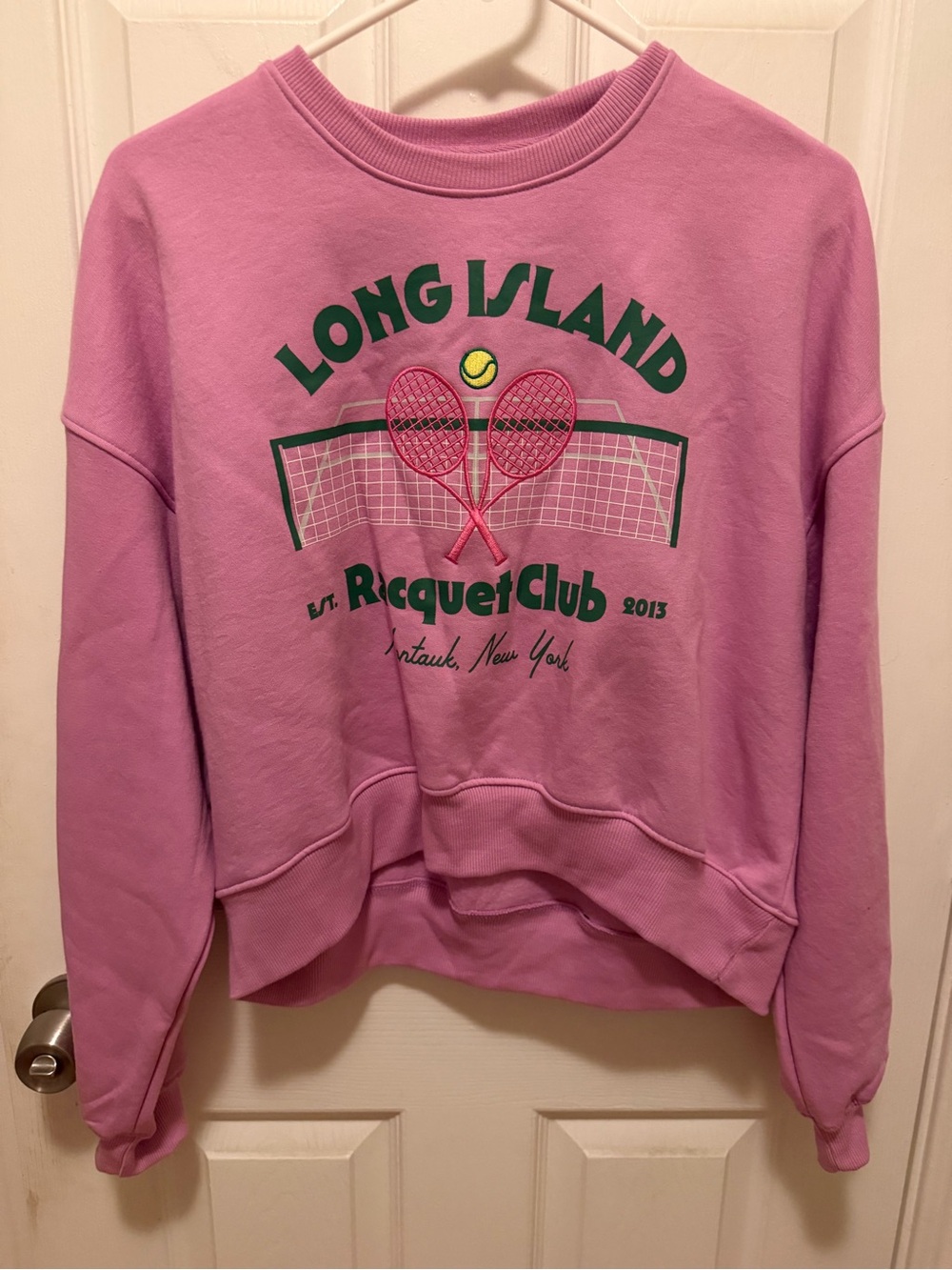 Ripple Junction Pink Long Island Racquet Club Graphic Sweatshirt